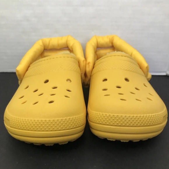 Crocs Classic Lined Neo Puff Crocband Clog Yellow Mens 5 Womens 7 Discontinued - Picture 4 of 13